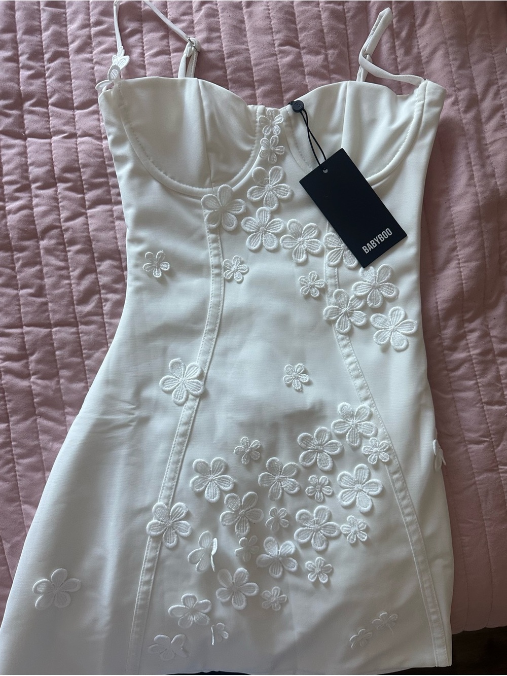 BabyBoo Dalary Mini Dress- Ivory, XS - Picture 8 of 8